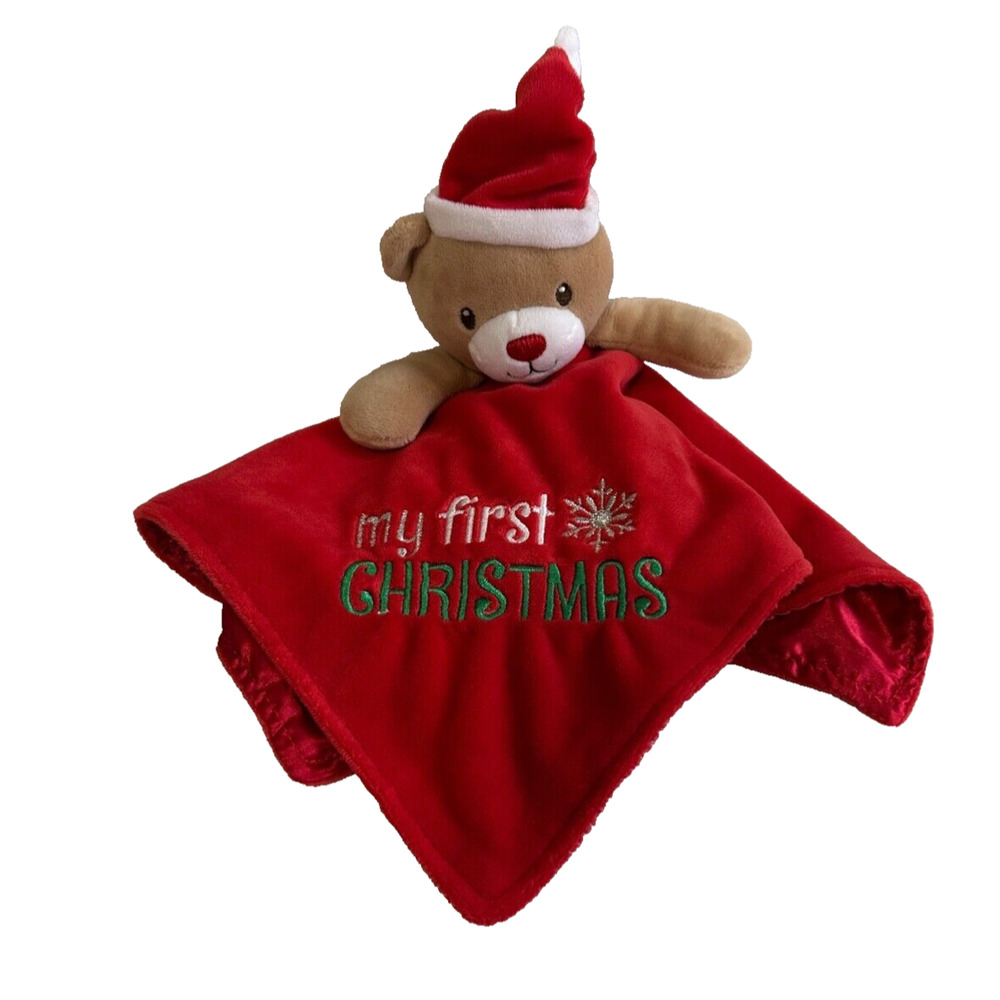 Baby Starters Santa Bear Red First Christmas Snowflake Lovey Security Blanket